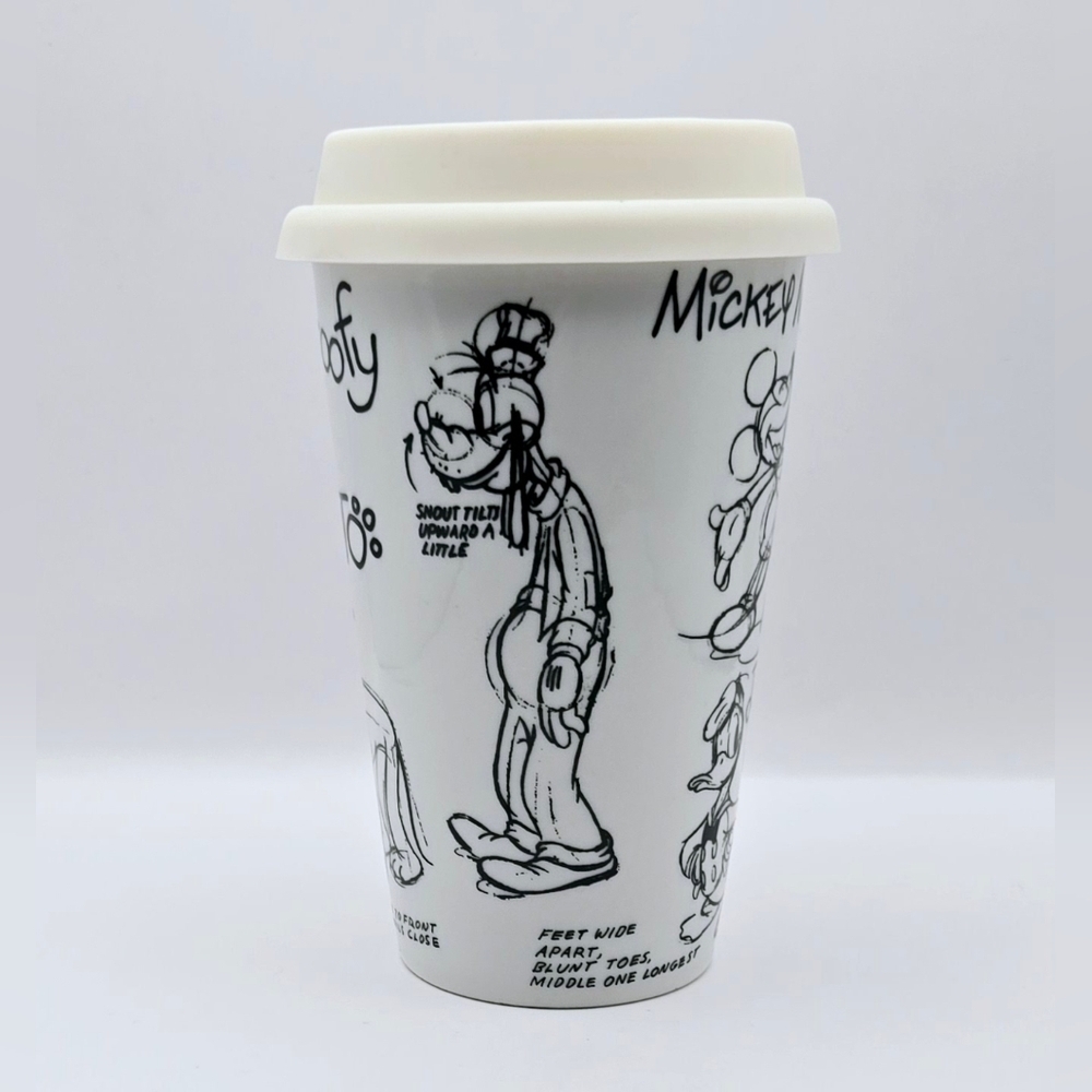 Disney Mickey & Friends Sketch Ceramic Travel Mug with Lid